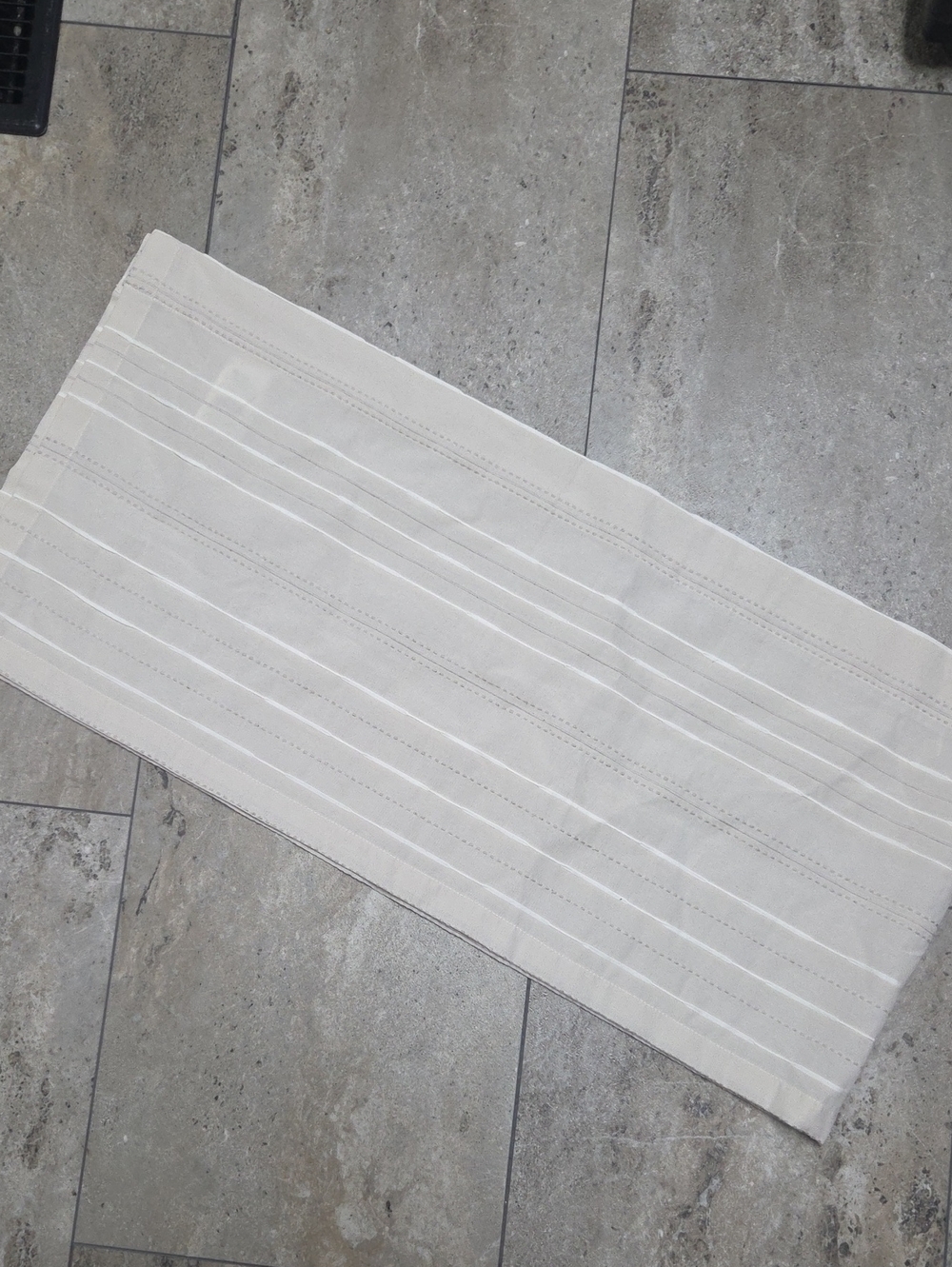 Better Homes And Gardens Neutral Cream Striped Curtain Panel Topper